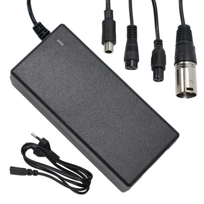 Cargador de 42V 2A, 5 enchufes para 36 25,2 V 25,9 V 25,6 V 24V, batería de litio, piezas de patinete eléctrico, accesorios
