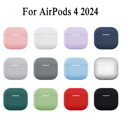 Funda para AirPods 4 auriculares inalámbricos Bluetooth Funda de silicona piel ultrafina para Apple Airpods 4 fundas de 4. a generación