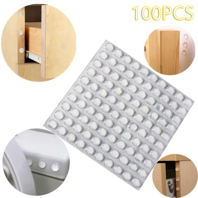 100 Uds. Tope de puerta autoadhesivo amortiguador de goma parachoques de gabinete almohadillas de silicona para muebles almohadillas protectoras de cojín