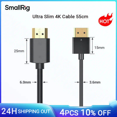 SmallRig-Cable 4K ultrafino de 55cm (A) para cámara DSLR/Monitor/Cable de vídeo transmisor y receptor inalámbrico, actualizado-2957B