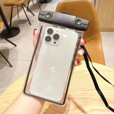 Funda de teléfono impermeable para natación, bolsa sellada Universal, cordón cruzado táctil, funda de teléfono de buceo