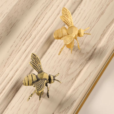 Tiradores de latón para muebles con diseño de abeja, tiradores creativos para cajones, armarios y roperos, decoración del hogar