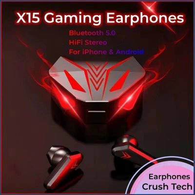 Nuevos auriculares X15 TWS, auriculares inalámbricos Bluetooth para jugadores, auriculares de baja latencia de 65ms, auriculares para jugadores con micrófono