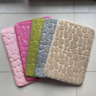 Alfombra de baño con relieve de adoquines, alfombras antideslizantes, alfombra lavable con absorción de agua para suelo de bañera, felpudo de ducha, decoración de baño