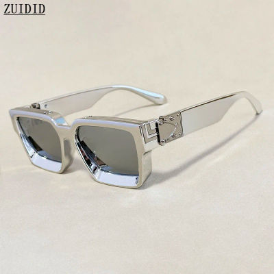 Gafas de Sol Cuadradas Vintage para Hombre, Gafas de Sol de Millonario para Mujer, Gafas de Moda Retro Plateadas, Dropshipping, Gafas de Sol para Hombre