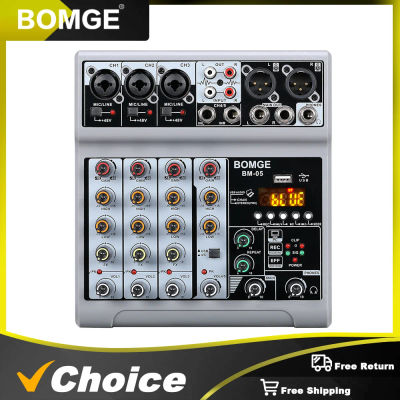 Mezclador BM-05 Consola mezcladora de Dj con Bluetooth 48V Monitor de potencia fantasma Sistema de Karaoke Mezclador USB Audio