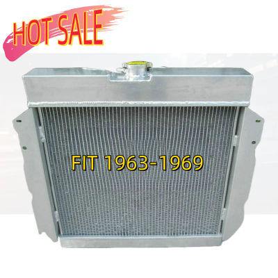 Radiador de aluminio apto 1963-1969 para estación Plymouth Wagon Fury Valiant Signet Dodge Dart Charger Coronet V8 1967 1968 1966