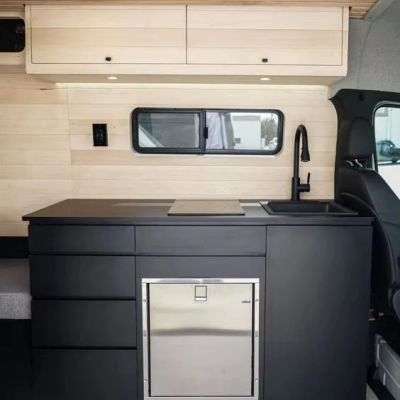 Gabinetes de Aluminio Personalizados para Autocaravanas con Cajones, Gabinete de Cocina Ligero Tipo Panal, Muebles Impermeables y Resistentes al Fuego para Caravanas