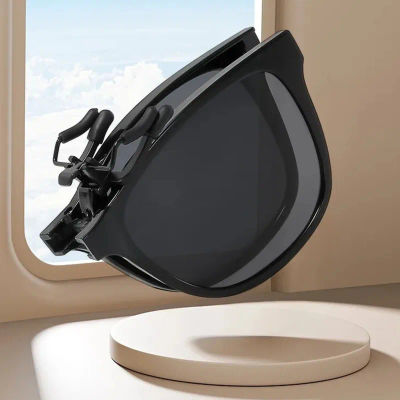 2025 UV400 resistente, ultraligero, moderno, gafas de sol portátiles para hombres Clip de gafas de sol plegable para mujeres,