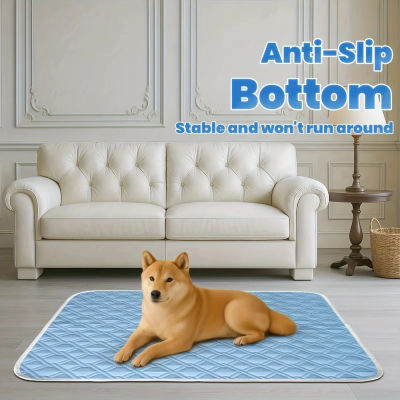 Alfombra refrescante para perros y gatos, transpirable y lavable, con relleno de fibra de poliéster, ideal para el verano, para el asiento del coche y como cubierta para el hogar.