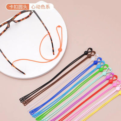 Buen cordón de silicona para gafas de tres agujeros, hebilla ajustable, cuerda deportiva antideslizante, suave, elástico, cordón para gafas de sol, correa de cuerda para el cuello