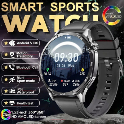 Nuevo reloj inteligente con Bluetooth, función de llamadas, pantalla AOMLED de 1,53 pulgadas, monitor de salud, rastreador de actividad física, resistente al agua IP68, reloj inteligente para hombre,