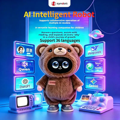 Robot Compañero Interactivo con IA Inteligente, Compatible con 36 Idiomas, Reconocimiento de Huellas Vocales, Máquina de Aprendizaje para Educación Temprana