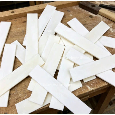 1 placa de hueso de res natural, material de hueso para tallar, incrustaciones, jaulas de pájaros, adornos para puertas, mangos de cuchillos, manualidades DIY para muebles
