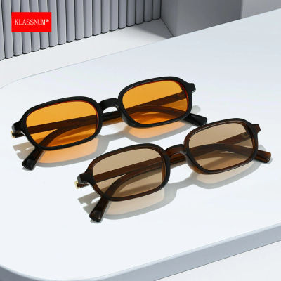 KLASSNUM gafas de sol Vintage para hombres y mujeres 2026, gafas de sol rectangulares a la moda, gafas de sol Anti UV400, gafas cuadradas pequeñas