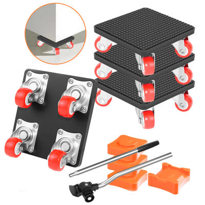 Juego de rodillos para transporte de muebles con elevador de muebles, ruedas giratorias de 360 grados, ruedas para transporte de muebles de ayuda móvil