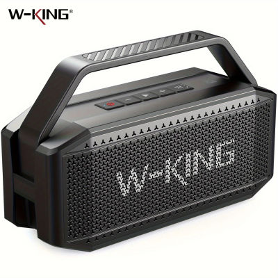 Altavoz Bluetooth W-KING D9-1 de 100 W de Potencia Máxima y 60 W RMS con Bajos Profundos, Altavoces Bluetooth Inalámbricos Portátiles Resistentes al Agua IPX6 con Subwoofer
