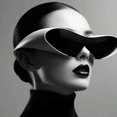 Nuevas gafas de sol alienígenas resistentes a los rayos UV, gafas punk, gafas de sol integradas futuristas Y2k con montura grande 7751