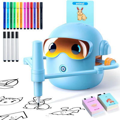 Robot de Dibujo Educativo con Voz para Niños, Máquina de Dibujo Interactiva con Voz, Robot de Pintura Mágica, Regalo para Niños y Niñas