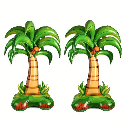 Globos de palmera de montaje grande de 49 pulgadas, decoraciones inflables de pie 3D autoselladas para Baby Shower hawaiano Luau, 2 uds.