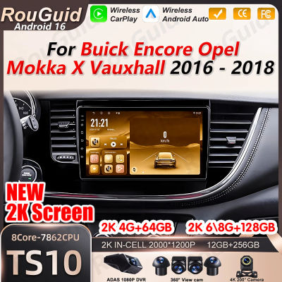 Radio de coche Android para Opel Mokka X Vauxhall Encore 2016 2017 2018 2019 Reproductor multimedia con Carplay, video y Bluetooth.