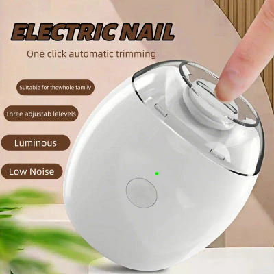 Cortauñas Eléctrico 2 en 1 con Luz LED, Lima de Uñas Automática para Bebés y Ancianos, Mini Herramientas de Manicura, Cuidado de Uñas