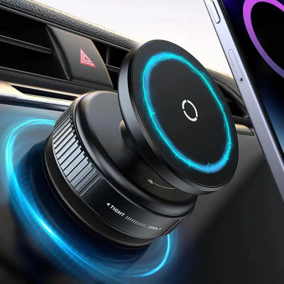 360 ° Soporte magnético para teléfono con ventosa ajustable, soporte para teléfono para coche con succión al vacío para gimnasio/espejo/superficie lisa para todos los teléfonos inteligentes