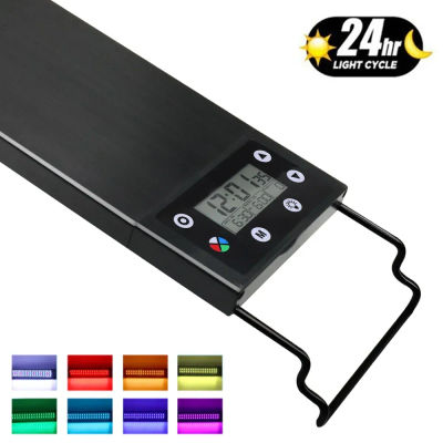 Iluminación LED de espectro completo para acuario, lámpara atenuadora de crecimiento de plantas, resistente al agua IP68, 24/7 V-100V, 75-90cm, 240