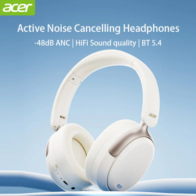 Acer OHR516 ANC auriculares inalámbricos 48dB cancelación de ruido auriculares de Audio espacial de alta resolución con LDAC Bluetooth 5,4 auriculares sobre la oreja