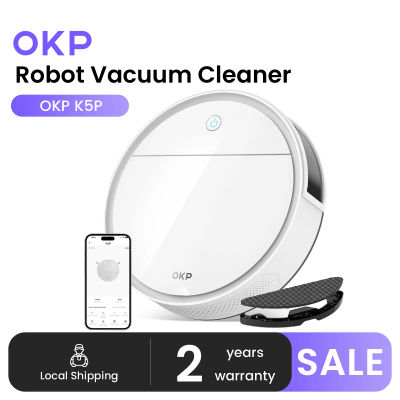 Aspiradora Robot OKP K5P con Mapeo, 5000Pa, PSD 190 ° 180 minutos, control por APP/WiFi, ideal para pelo de mascotas y suelos duros