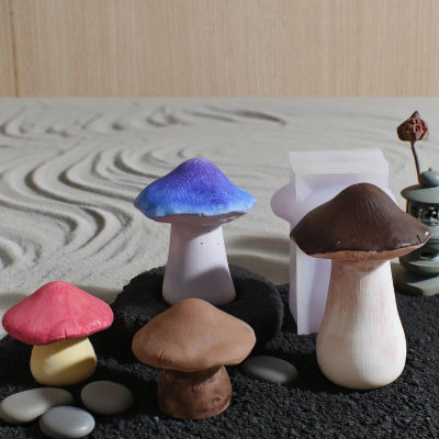 Moldes de silicona para velas con forma de hongos del bosque, hechos a mano, para yeso, cemento, resina, plantas, manualidades, arte, adornos, jabón y velas
