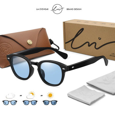 LM nuevas gafas de sol fotocromáticas de moda para mujer y hombre, gafas polarizadas azules, gafas de protección UV para exteriores, gafas de sol para mujer