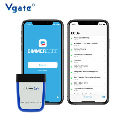 Vgate vLinker BM+ ELM327 BimmerCode BimmerLink Lector de Códigos Automotrices, Herramienta de Diagnóstico, Escáner de Automóviles ELM327 OBD2 Bluetooth 4.0