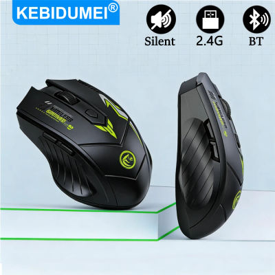 Ratón inalámbrico Bluetooth de modo Dual, 2,4G, recargable, 6 botones, para juegos, ergonómico, silencioso, para oficina, PC y portátil ﻿