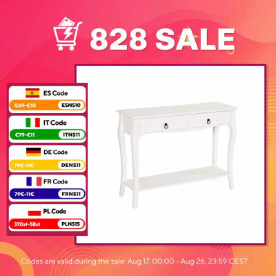 HOMCOM Mesa Consola Aparador Salón Comedor Mueble Recibidor Mesa Auxiliar con Cajones y Estante Diseño Elegante 100x33x76cm