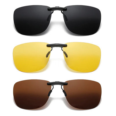 Gafas de sol cuadradas con Clip para mujer, lentes polarizadas negras UV400, visión nocturna, conducción, gafas Vintage antideslumbrantes con Clips