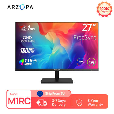 ARZOPA 27 pulgadas 180Hz QHD 2560x1440 115% sRGB Monitor rápido IPS ordenador PC pantalla FreeSync Monitor para juegos M1RC