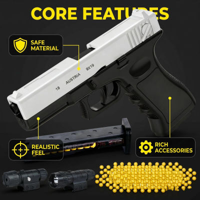 Pistola de Juguete de Balas Blandas Segura 2026 con Cargador y Bolas, Perfecta para Juegos de Disparos al Aire Libre y Regalo para Niños
