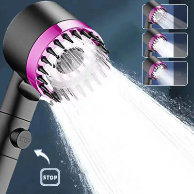 Cabezal de ducha Filtro de ducha con cuatro modos Accesorios de baño Cabezal Masaje Accesorios de ducha Perillas de ducha Muebles para el hogar