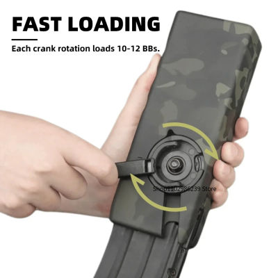 Caja de almacenamiento BB de plástico para cargador de velocidad BBS, capacidad de 1000, 6mm, para revistas con manivela manual M4, cargador rápido, accesorios de equipo Airsoft