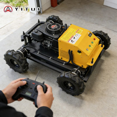 Cortadora de Césped con Ruedas Personalizada Directo de Fábrica, Ancho de Corte de 550 mm, Cortadora de Césped Económica, Robot Cortadora de Césped Agrícola con Control Remoto
