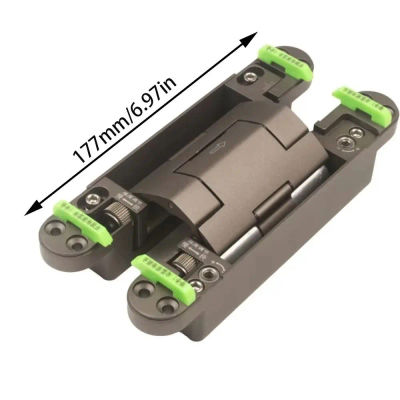 Bisagra ajustable hidráulica de cierre silencioso, bisagra de puerta Invisible ajustable plegable, Herrajes para muebles, fuerte capacidad de soporte