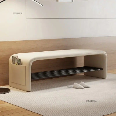 Taburete de lujo para cambiar zapatos, armario para zapatos con puerta, taburetes modernos para el hogar, muebles minimalistas integrados para el hogar, otomanas, banco para dormitorio