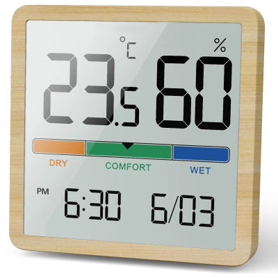 Reloj Digital LCD higrotermógrafo termómetro interior higrómetro hogar Oficina Monitor de mesa de escritorio medidor de temperatura y humedad