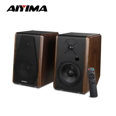 AIYIMA S700 120W Bluetooth altavoces de estantería activos sistema de sonido HiFi inalámbrico altavoz de estantería de madera salida de Audio Subwoofer