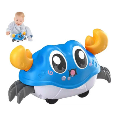 Juguetes de cangrejo para gatear para bebés, juguetes sensoriales para gatear, aprendizaje infantil, desarrollo de niños pequeños, caminar interactivo para bebés de 0 a 12M