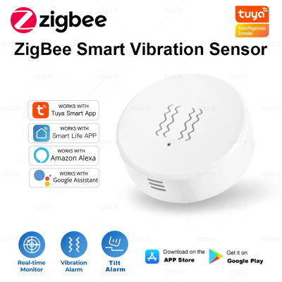 Sensor de vibración inteligente Tuya ZigBee, Monitor en tiempo Real, alarma de detección de puerta y ventana, sistema de protección de seguridad para el hogar inteligente