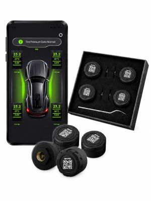 Monitor de presión de neumáticos inalámbrico con Bluetooth, alarma de temperatura y presión en tiempo real con aplicación, para RV, SUV, MPV, furgoneta, coche, motocicleta, scooter, ATV