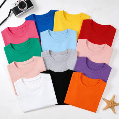 Camisetas de Algodón 100% para Niños y Niñas, Camisetas Lisas para Bebés, Niños Pequeños y Adolescentes, Ropa de Verano para Niños de 1 a 14 Años