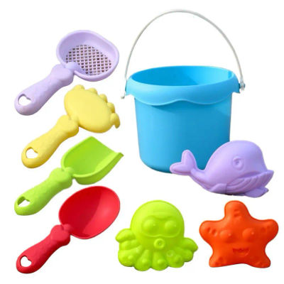 Juego de Juguetes de Playa para Niños, Kit de Juego de Arena y Agua para Bebés con Cubo, Pala, Rastrillo, Regadera, Herramientas de Verano para Niños Pequeños